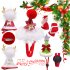Pet Lace Christmas Hat Headdress Adjustable Drawstring Design Red Sequin Lace Hat