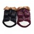 Pet Leather Coat Jacket Waterproof Outdoor Winter Warm Puppy Clothes Outerwear Wine Red M