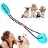 Pet Molar Bite Toy with Suction Cup Puppy Elasticity Suction Rubber Chew Ball for Dog Cleaning Teeth
