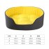 Pet Nest  Wrapped Two color Washable 3D Spring Comfortable Cat and Dog Kennel with Mat Black yellow nest L  73cm 50cm 