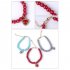 Pet Pearl Necklace With Heart shaped Diamond Pendant Cat Jewelry With Safety Buckle For Small Medium Dogs red One size fits all