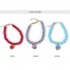 Pet Pearl Necklace With Heart shaped Diamond Pendant Cat Jewelry With Safety Buckle For Small Medium Dogs red One size fits all