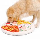 Pet Pizza Shape Snuffle  Mat For Dogs Nosework Feeding Blanket Puzzle Toy apricot 50 50 5cm