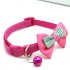 Pet Plaid Bowknot Collar for Cat Dog Adjustable Collar with Bell  Red 1 0