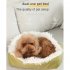 Pet Plush Mat Bed Portable Foldable Space Saving Winter Warm Square Kennels Orange Beige