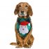 Pet Printing Bibs Saliva Towel Christmas Pattern Costume Decor for Small Cat Dog Christmas red plaid   Santa Claus