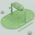 Pet Puzzle Slow Feeder Toys Silicone Food Tray 3 Heights Adjustable Interactive Roller For Cats Dogs green 55 x 32 x 34cm