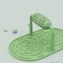 Pet Puzzle Slow Feeder Toys Silicone Food Tray 3 Heights Adjustable Interactive Roller For Cats Dogs green 55 x 32 x 34cm