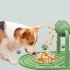 Pet Puzzle Slow Feeder Toys Silicone Food Tray 3 Heights Adjustable Interactive Roller For Cats Dogs green 55 x 32 x 34cm