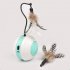 Pet Rolling  Ball Automatic Funny Cat Toy Led Infrared Electric Rotating Sports  Ball Usb Charging White green white See details