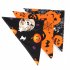 Pet Saliva Towel Pumpkin Skull Printing Triangular Scarf for Cat Dogs Black skull