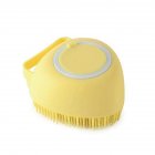 Pet Silicone Bath  Massage  Brush Multi-functional Beauty Brush Pet Accessories For Dogs Cats yellow