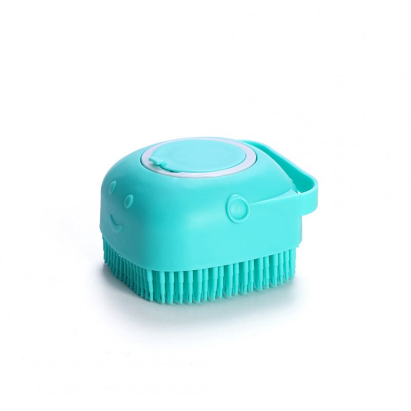 Pet Silicone Bath  Massage  Brush Multi-functional Beauty Brush Pet Accessories For Dogs Cats green