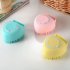 Pet Silicone Bath  Massage  Brush Multi functional Beauty Brush Pet Accessories For Dogs Cats yellow