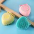 Pet Silicone Bath  Massage  Brush Multi functional Beauty Brush Pet Accessories For Dogs Cats yellow