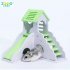 Pet Small Animal Hideout Hamster Hedgehog Guinea Pig House Two Layers Wooden Villa Exercise Play Toys with Ladder  Pink small building with ladder