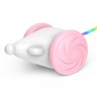 Pet Smart Electric Mice Toys Bite-resistant Self-playing Mouse Teaser With Led Color Changing Tail For Indoor Cats pink