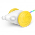 Pet Smart Electric Mice Toys Bite-resistant Self-playing Mouse Teaser With Led Color Changing Tail For Indoor Cats yellow