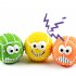 Pet Smile Latex Ball Sounding Toy Squeak Ball Teeth Cleaning Toy Pets Interactive Play Supplies Orange 8cm