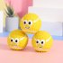 Pet Smile Latex Ball Sounding Toy Squeak Ball Teeth Cleaning Toy Pets Interactive Play Supplies Orange 8cm