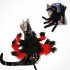 Pet Spider Shape Chest Strap Leash for Cat Halloween Christmas Wear red One size
