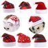 Pet Striped Christmas Hat Multicolor Cat Dog Dress Up Headwear Pet Supplies for Xmas Party Decor red