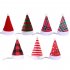 Pet Striped Christmas Hat Multicolor Cat Dog Dress Up Headwear Pet Supplies for Xmas Party Decor red