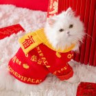 Pet Sweater Scarf Set Soft Comfortable Chinese New Year Pet Clothes