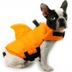 Pet Swimming Suit Swimwear Lightweight Quick-drying Shark Fin Dog Life Jacket Life Vest Clothes orange S