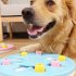 Pet Training Puzzle Slow Food Bowl Leaking Food Reward Dog Game Disc Board Funny Biting Dog Interactive Toy 28   28   5cm blue