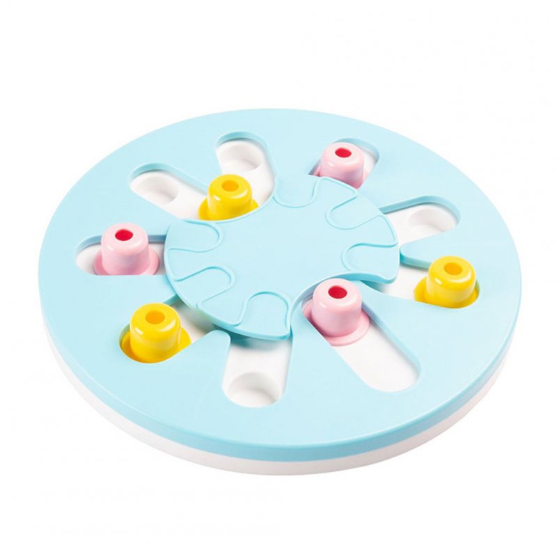 Pet Training Puzzle Slow Food Bowl Leaking Food Reward Dog Game Disc Board Funny Biting Dog Interactive Toy 28 * 28 * 5cm_blue