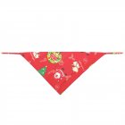 Pet Triangle Shaped Towel Christmas Xmas Puppy Saliva Towel Cat Dog Collar Style 2 red