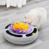Pet Turntable Ball Track Interactive Toy Slow Feeding Training Snuffling Toy for Cats gray 30 30 12CM