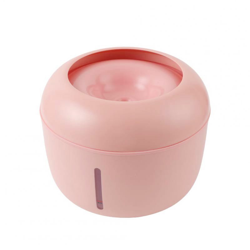 Pet Water Dispenser Circulating Water Source Spring Type Non-wet Mouth Water Basin Cat and Dog Bowl Pink