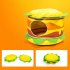 Pets Cat Warm Cave Cushion Hamburg French Fries Shaped Sleeping Bed Sleeping Bed Pet Supplies Accessories Sprite