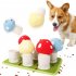 Pets Dog Snuffle Mat Mushroom Pulling Interactive Training Puzzle Toys Slow Food Dispenser Pet Supplies color pull mushrooms