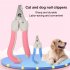 Pets  Nail  Clipper  Set With File Baffle For Dogs Cats Efficient Labor saving Spring Design High Hardness Grooming Tool Pets Supplies Card case Small with file