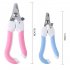 Pets  Nail  Clipper  Set With File Baffle For Dogs Cats Efficient Labor saving Spring Design High Hardness Grooming Tool Pets Supplies Card case large with file