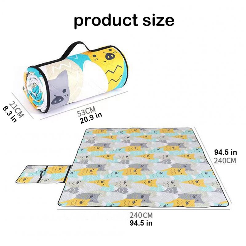 Ultrasonic Picnic Mat Large Sandproof Beach Blanket Foldable Outdoor Blanket for Camping Grass Picnic Mat 