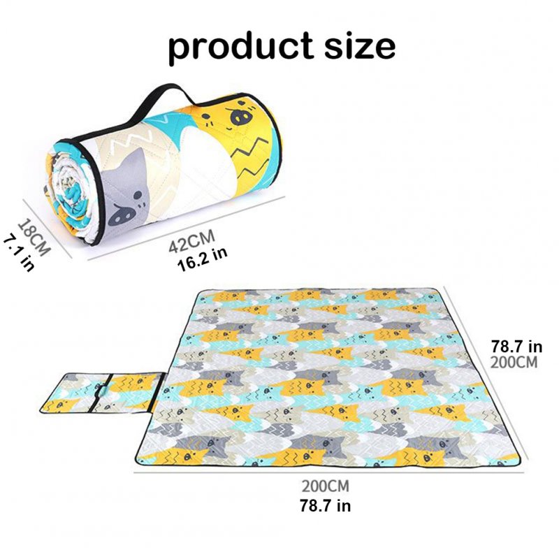 Ultrasonic Picnic Mat Large Sandproof Beach Blanket Foldable Outdoor Blanket for Camping Grass Picnic Mat 