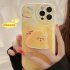 Phone Case Cheese Pattern Smart Phone Case Cover With Phone Holder For IPhone 15 White cheese   holder 15plus