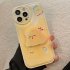 Phone Case Cheese Pattern Smart Phone Case Cover With Phone Holder For IPhone 15 White cheese   holder 15