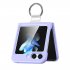 Phone Case Hinge Protection Shockproof PC Protective Cover With Ring Holder For Galaxy Z Flip 5 Smart Phones dark green