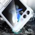 Phone Case Hinge Protection Shockproof PC Protective Cover With Ring Holder For Galaxy Z Flip 5 Smart Phones dark green