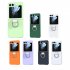 Phone Case Hinge Protection Shockproof PC Protective Cover With Ring Holder For Galaxy Z Flip 5 Smart Phones dark green