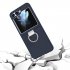 Phone Case Hinge Protection Shockproof PC Protective Cover With Ring Holder For Galaxy Z Flip 5 Smart Phones dark green