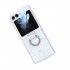 Phone Case Hinge Protection Shockproof PC Protective Cover With Ring Holder For Galaxy Z Flip 5 Smart Phones light green