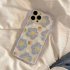Phone Case Strawberry Flower Pattern Wavy Edge Smart Phone Protective Cover Compatible for IPhone 15 14 13 Pro Max Transparent blueberry flowers 15 Pro