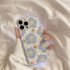 Phone Case Strawberry Flower Pattern Wavy Edge Smart Phone Protective Cover Compatible for IPhone 15 14 13 Pro Max Transparent blueberry flowers 15 Pro