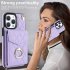 Phone Case With Adjustable Ring Holder Lanyard Wallet Bag Phone Case Protective Shockproof Leather Case For IPhone 15 Mint Green iPhone15plus